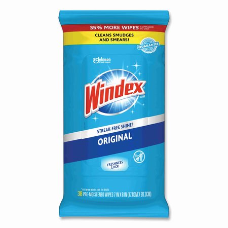 WINDEX Towels & Wipes, White, Cloth, 38 Wipes, Unscented 00019800002961